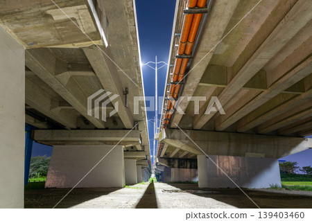 Night view from under the bridge 139403460
