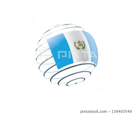 Guatemalan flag on an abstract globe Guatemalan flag on an abstract globe 139403549