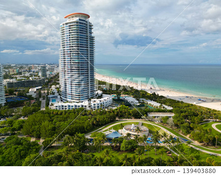 Skyscraper architecture of Miami. Copy space. Miami South beach landscape aerial view. Aerial on Miami skyscraper. Aerial Miami south beach. Cityscape landscape in South Beach. Florida panorama Skyscraper architecture of Miami. Copy space. Miami South beach landscape aerial view. Aerial on Miami skyscraper. Aerial Miami south beach. Cityscape landscape in South Beach. Florida panorama 139403880