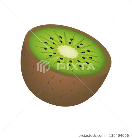 Kiwi noise gradient illustration - simple fruit material showing the cross-section Kiwi noise gradient illustration - simple fruit material showing the cross-section 139404066
