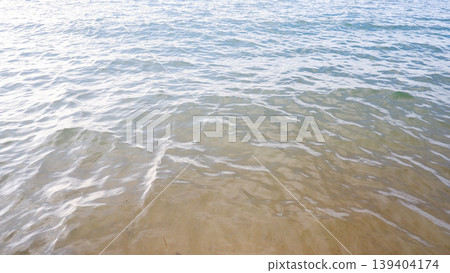 Crystal Clear Turquoise Sea Water Surface Ripples Crystal Clear Turquoise Sea Water Surface Ripples 139404174