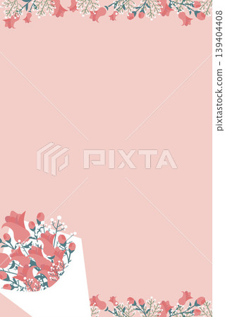 Vertical Pink Bouquet Envelope Frame | Background Material for Wedding Invitations, Celebration Posters, and Greeting Cards Vertical Pink Bouquet Envelope Frame | Background Material for Wedding Invitations, Celebration Posters, and Greeting Cards 139404408