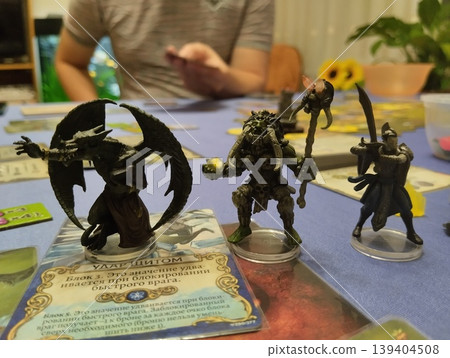 Mozyr, Belarus, April 10 2025: Mage Knight Ultimate Edition playable board game characters. 139404508
