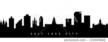 Vector silhouette illustration of Salt lake city urban skyline. Vector silhouette illustration of Salt lake city urban skyline. 139404666