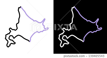 Simple icons of Hokkaido 139405543