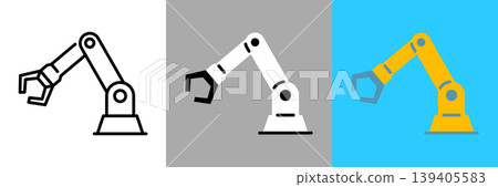 一個簡單的機械手臂圖標 一個簡單的機械手臂圖標 139405583