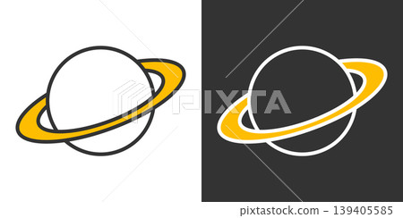土星的簡單圖標 139405585