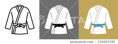 武術服的簡單圖標 武術服的簡單圖標 139405595