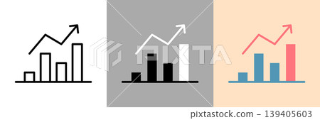 Bar graph simple icon Bar graph simple icon 139405603
