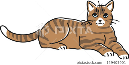 Hand-drawn cat illustration Hand-drawn cat illustration 139405901