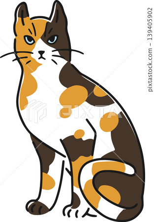 Hand-drawn cat illustration Hand-drawn cat illustration 139405902
