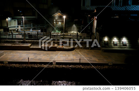 兵庫縣湯村溫泉荒湯溫泉夜景 139406055