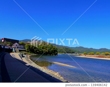 從比治川眺望大津城(愛媛縣大津市) 從比治川眺望大津城(愛媛縣大津市) 139406142