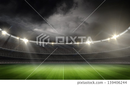 Football stadium at night Football stadium at night 139406244