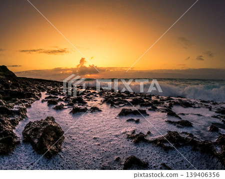 Perfect Sunset on the Beach 139406356