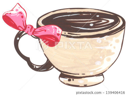 Handdrawn Coffee Cup Illustration Handdrawn Coffee Cup Illustration 139406416