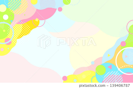 色彩繽紛的波普抽象邊框和背景 1_水平 139406787