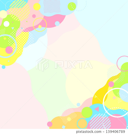 色彩繽紛的波普抽象邊框和背景 1_square 139406789