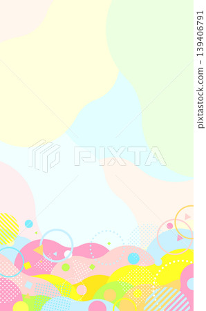 色彩繽紛的波普抽象邊框和背景 2_垂直 139406791