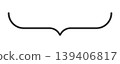 Lower half of the speech bubble: Simple curly braces 139406817
