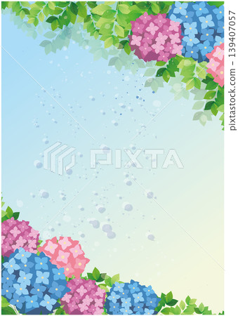 Summer rainy season: Hydrangea scenery 139407057