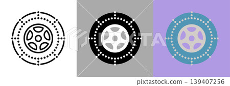 汽車輪胎鏈圖標 139407256