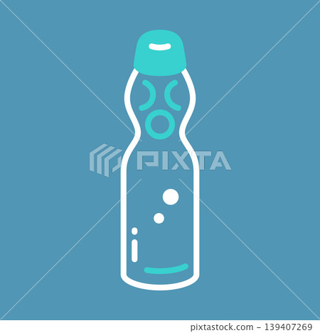 簡單可愛的彈珠瓶插畫 簡單可愛的彈珠瓶插畫 139407269