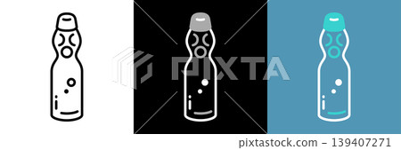 簡單可愛的彈珠瓶插畫 簡單可愛的彈珠瓶插畫 139407271