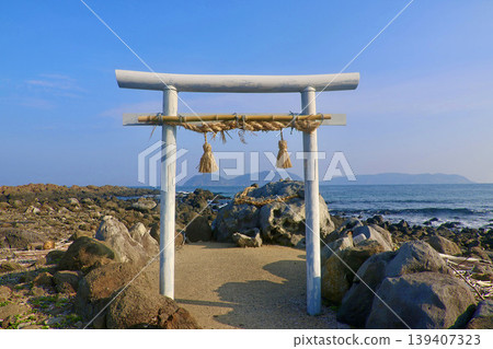 Hatomisaki Shrine and Torii Gate (Karatsu City, Saga Prefecture) Hatomisaki Shrine and Torii Gate (Karatsu City, Saga Prefecture) 139407323