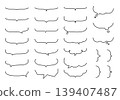 Simple lower half speech bubble set 139407487