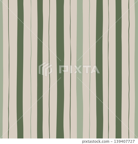 Irregular vertical stripe seamless pattern with mixed widths in olive natural textile design Irregular vertical stripe seamless pattern with mixed widths in olive natural textile design 139407727