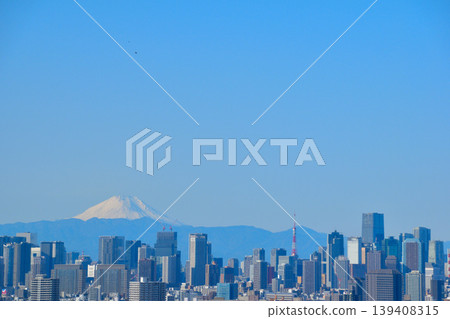 東京城市景觀:摩天大樓、富士山、東京鐵塔、港區 東京城市景觀:摩天大樓、富士山、東京鐵塔、港區 139408315