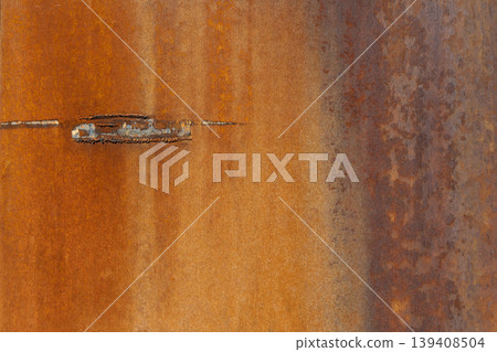 Rusted Metal Sheet with Deep Oxidation Patterns Rusted Metal Sheet with Deep Oxidation Patterns 139408504