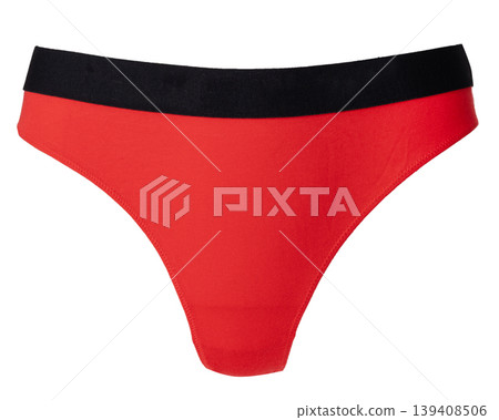 Red Womans Briefs With Black Waistband Red Womans Briefs With Black Waistband 139408506