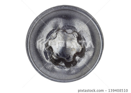 Torx screw head macro isolated on white Torx screw head macro isolated on white 139408510
