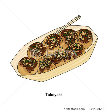 大阪特色章魚燒套餐 | 街頭小吃，快餐 139408645