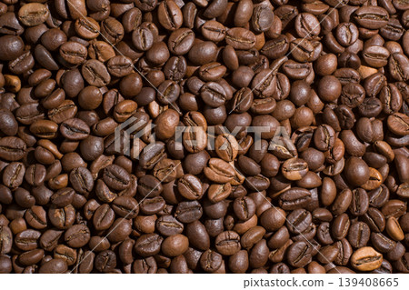 Roasted brown coffee beans  139408665