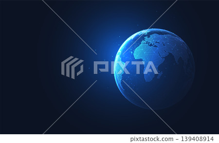 Global technology network connection design. World map point and line composition concept of global business. Vector Illustration 139408914