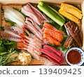 Hand rolled sushi 139409425