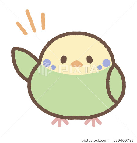 A budgie saying hello (normal) A budgie saying hello (normal) 139409785