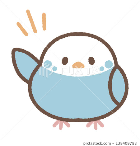 A budgie greeting you - Opaline A budgie greeting you - Opaline 139409788