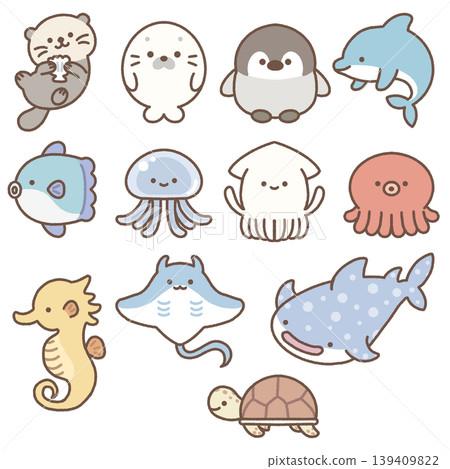 Sea creatures set 139409822