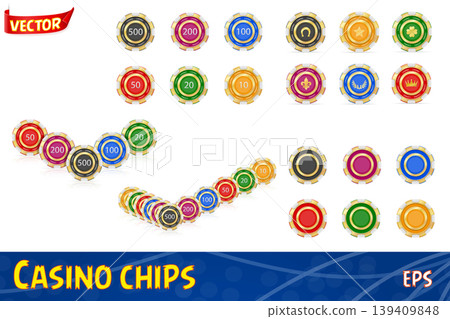 casino gambling chips vector illustration 139409848