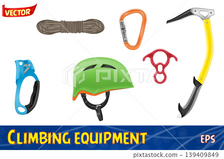 climbing equipment vector illustration climbing equipment vector illustration 139409849