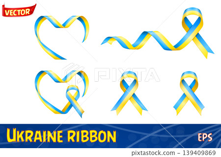 ukrainian ribbon in yellow blue colors according to the color of the flag of ukraine vector illustration ukrainian ribbon in yellow blue colors according to the color of the flag of ukraine vector illustration 139409869