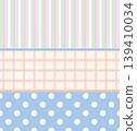 Vector of polka dot, checked and stripe patterns for background, wallpaper, backdrop, fabric print, textile, garment, poster, postcard, print, clothes, texture, decorations, sticky note, notepads 139410034