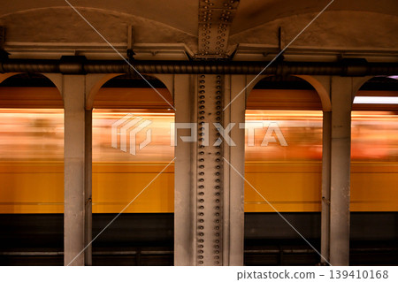 The yellow train of the Ginza Line 139410168