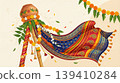 Traditional Gudi symbol isolated on light background. Concept of Gudi Padwa Indian festival and cultural heritage with copy space. 139410284
