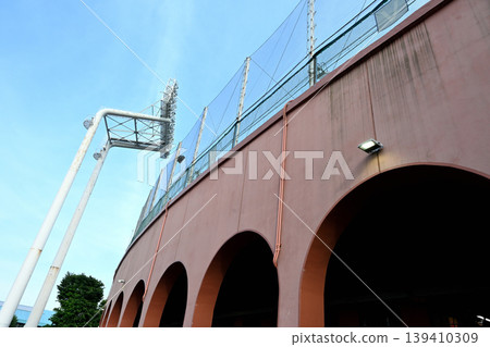 The exterior walls and lighting of Jingu Stadium 139410309