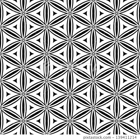 Seamless Geometric Hexagons and Triangles Pattern. Seamless Geometric Hexagons and Triangles Pattern. 139411214